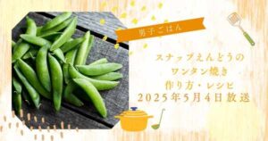 【男子ごはん】スナップえんどうのワンタン焼きの作り方・レシピ　栗原心平　国分太一